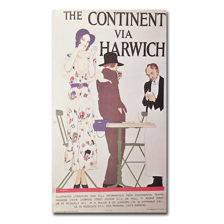 Reginald Higgins 'The Continent Via Harwich' Canvas Art,18x32